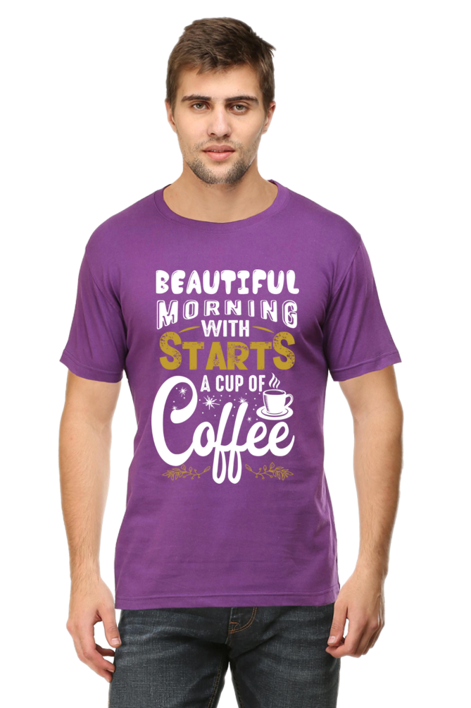 Male Classic Crew T-Shirt - Starts Coffee