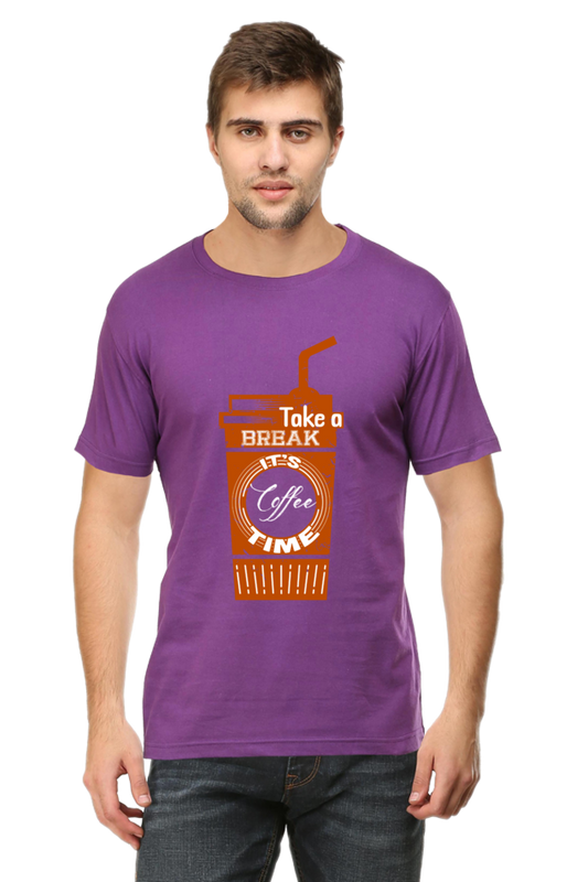 Male Classic Crew T-Shirt - Time Coffee
