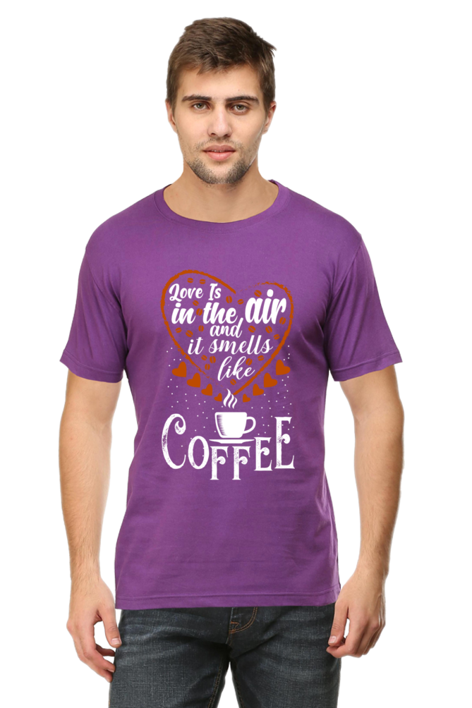 Male Classic Crew T-Shirt - Smells Coffee