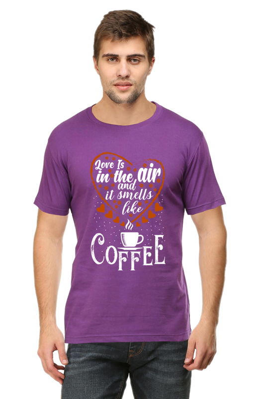 Male Classic Crew T-Shirt - Smells Coffee