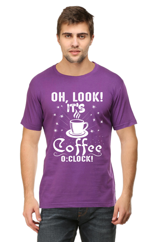 Male Classic Crew T-Shirt - Look Coffee